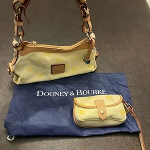 Dooney & Bourke Yellow Tan Shoulder Bag Set